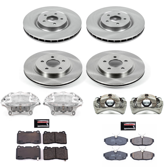 PowerStop OE Stock Replacement Low-Dust Ceramic Brake Pad, Rotor and Caliper Kit