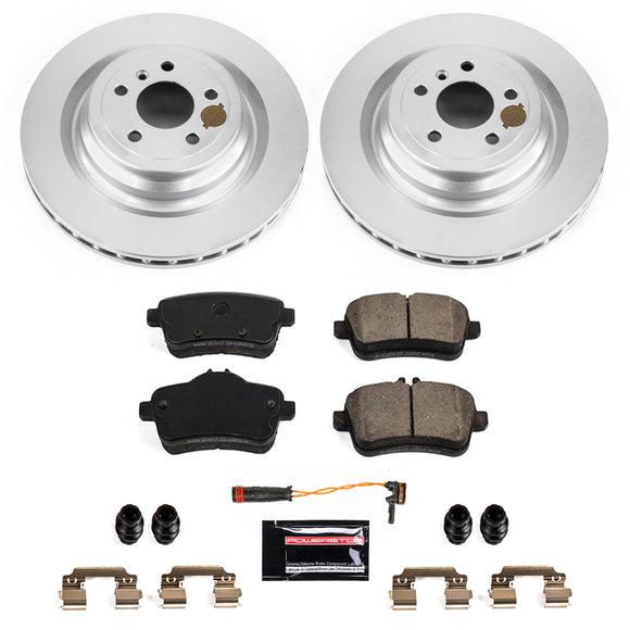 PowerStop Genuine Geomet Coated Rotor and Carbon-Fiber Ceramic Brake Pad Kit