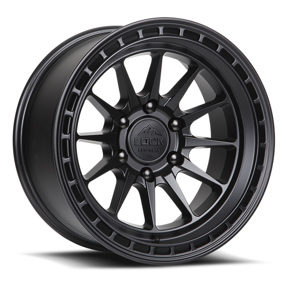 17x9 Lock Off-Road Baja Matte Black 5x127 5x5 ET0 Wheel Rim