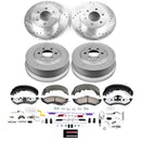 PowerStop Z36 Ceramic Brake Pads with Drilled Slotted Rotors and Drum Shoe Kit