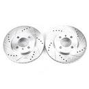 PowerStop Evolution Drilled Slotted Rotors Pair Front For BMW 325e