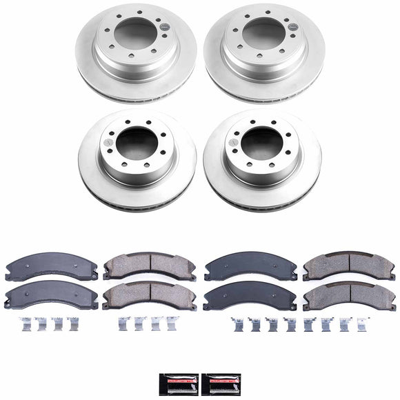 PowerStop Genuine Geomet Coated Rotor and Low-Dust Ceramic Brake Pad Kit