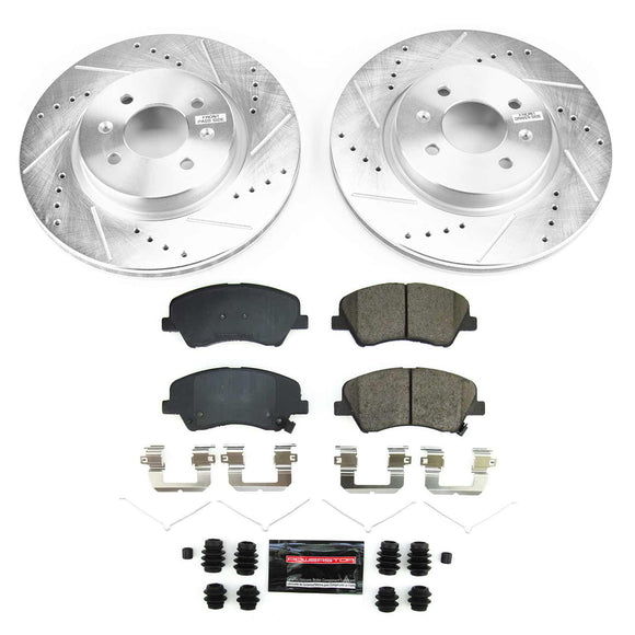 PowerStop Z23 Daily Driver Carbon-Fiber Ceramic Brake Pad and Drilled & Slotted