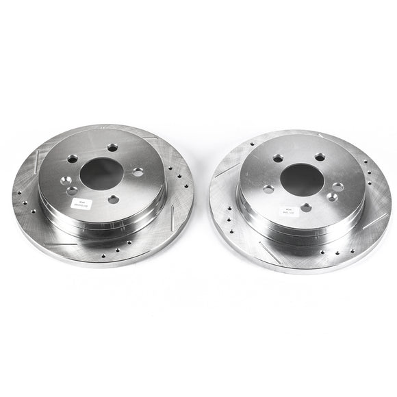 PowerStop Evolution Drilled Slotted Rotors Pair Rear For Mercedes-Benz ML320