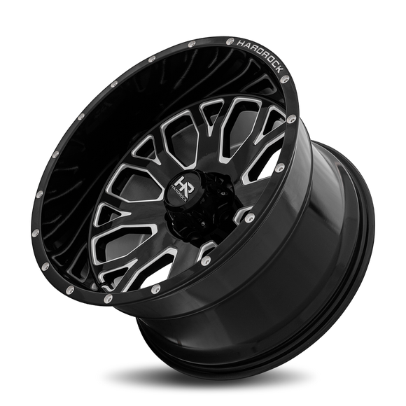 20x12 Hardrock Slammer XPosed Gloss Black Milled 6x135 ET-44 wheel/rim