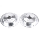 PowerStop Evolution Drilled Slotted Rotors Pair Rear For Acura MDX