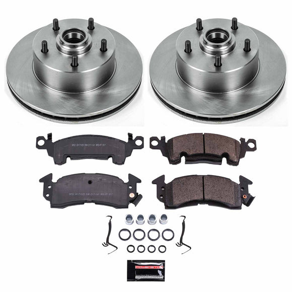 PowerStop OE Stock Replacement Low-Dust Ceramic Brake Pad and Rotor Kit