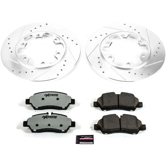 PowerStop Z36 Carbon-Fiber Ceramic Brake Pad with Drilled and Slotted Rotor Kit