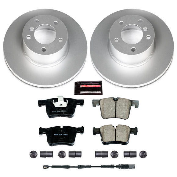 PowerStop Genuine Geomet Coated Rotor and Carbon-Fiber Ceramic Brake Pad Kit