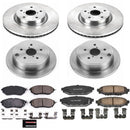 PowerStop OE Stock Replacement Low-Dust Ceramic Brake Pad and Rotor Kit