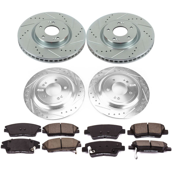 PowerStop Z23 Daily Driver Carbon-Fiber Ceramic Brake Pad and Drilled & Slotted