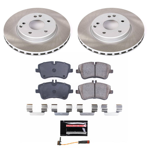 PowerStop Semi-Coated Rotor and Low-Dust Ceramic Brake Pad Kit