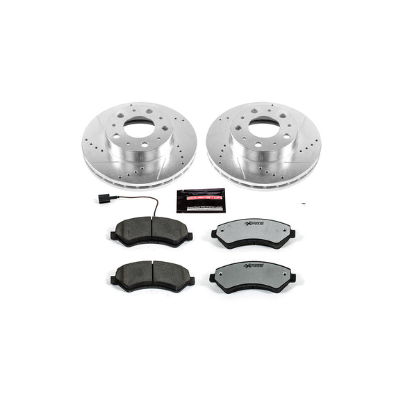 PowerStop Z36 Carbon-Fiber Ceramic Brake Pad with Drilled and Slotted Rotor Kit