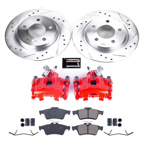 PowerStop Z23 Daily Driver Carbon-Fiber Ceramic Pads Drilled & Slotted Rotor & C