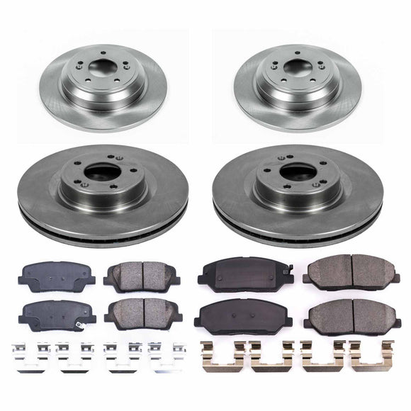 PowerStop OE Stock Replacement Low-Dust Ceramic Brake Pad and Rotor Kit