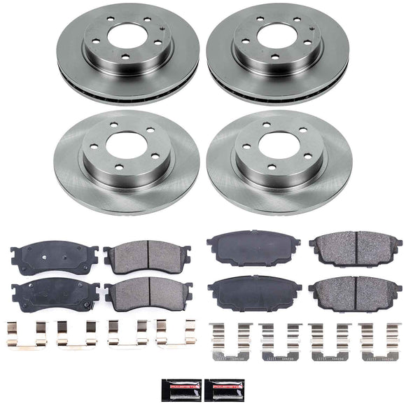 PowerStop OE Stock Replacement Low-Dust Ceramic Brake Pad and Rotor Kit