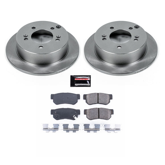 PowerStop OE Stock Replacement Low-Dust Ceramic Brake Pad and Rotor Kit