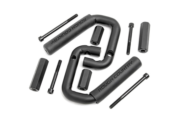 Rough Country Grab Handles Steel Black for Jeep Wrangler JK 07-18