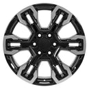 20" Replica CV65 fits Chevrolet Silverado 20 in. x 9 in. Gloss Black