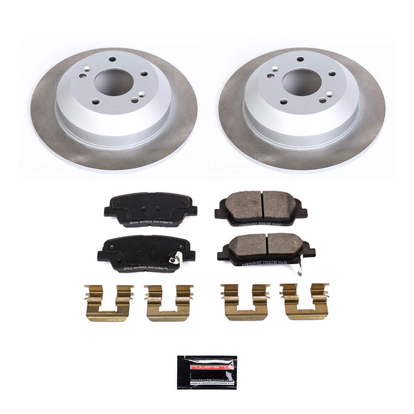 PowerStop Semi-Coated Rotor and Low-Dust Ceramic Brake Pad Kit