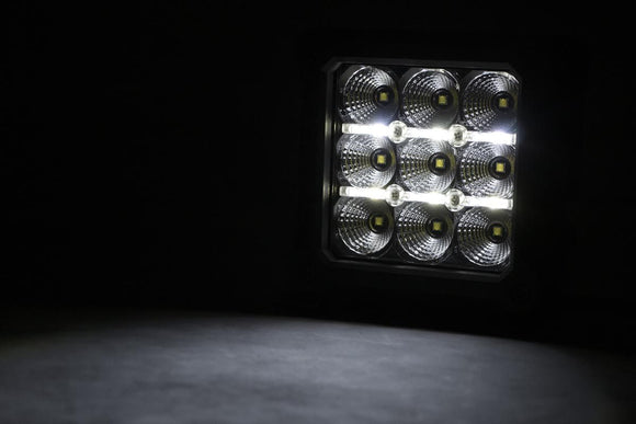 Rough Country 4" Chrome Series Square LED Cube Lights White DRL