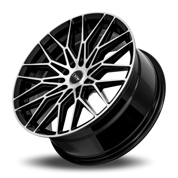 18x8 DRW Tuner D21 Gloss Black Machine Face 5x100/114.3 ET38 wheel/rim