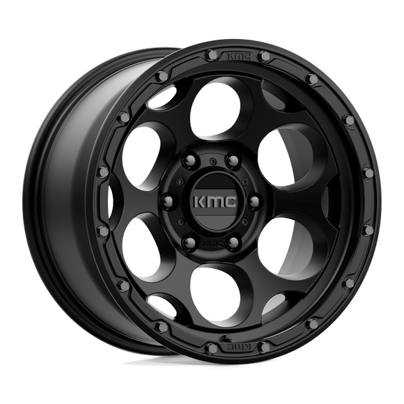 17X9 KMC KM541 DIRTY HARRY Textured Black 6X139.7 ET-12 wheel/rim