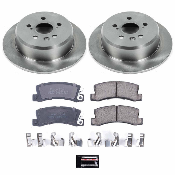 PowerStop OE Stock Replacement Low-Dust Ceramic Brake Pad and Rotor Kit
