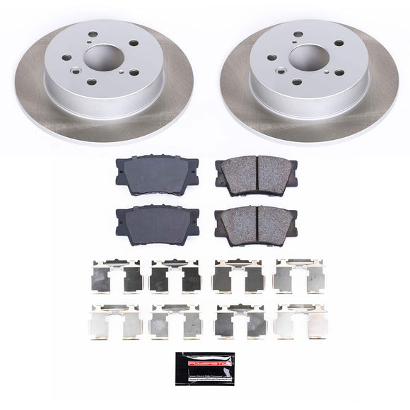 PowerStop Semi-Coated Rotor and Low-Dust Ceramic Brake Pad Kit