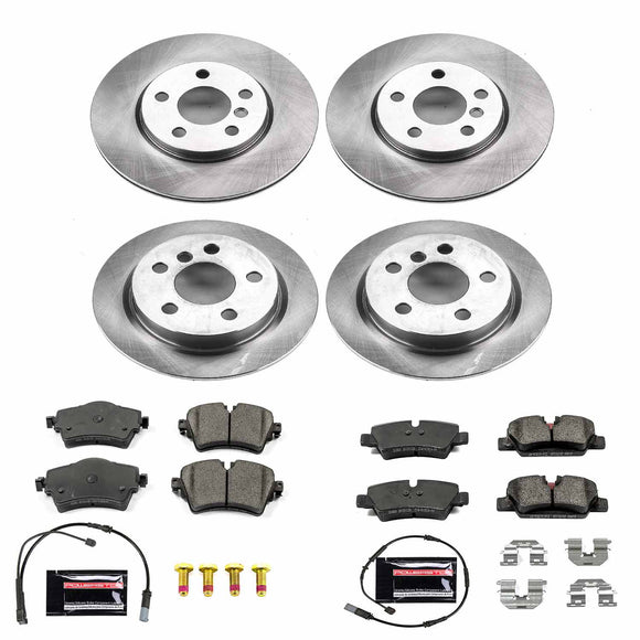 PowerStop OE Stock Replacement Low-Dust Ceramic Brake Pad and Rotor Kit