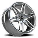 22x9.5 Vision 476 Wedge Gun Metal Machined Face Wheel 5x115 ET8 CB74.1