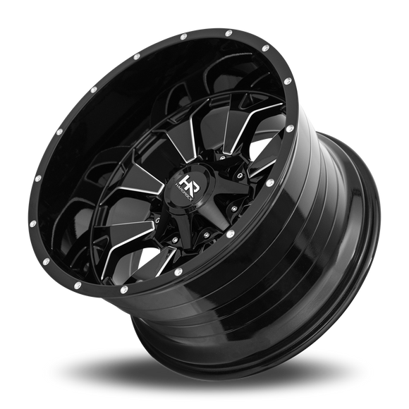 20x12 Hardrock Devastator Gloss Black Milled 5x139.7/150 ET-51 wheel/rim