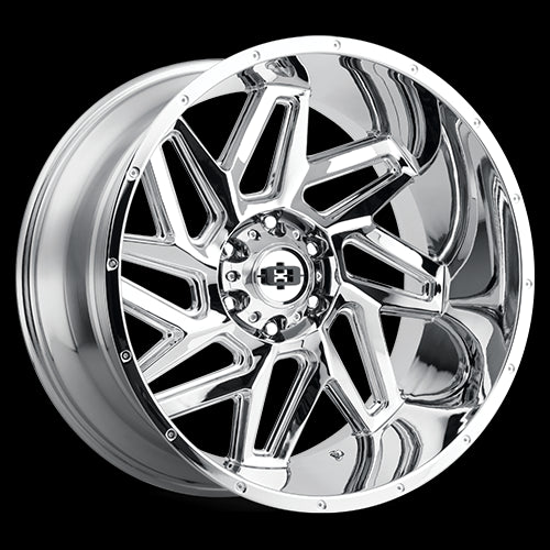 20x12 Vision 361 Spyder Chrome 5x139.7 5x5.5 ET-51 Wheel Rim