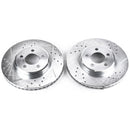 PowerStop Evolution Drilled Slotted Rotors Pair Front For Dodge Magnum