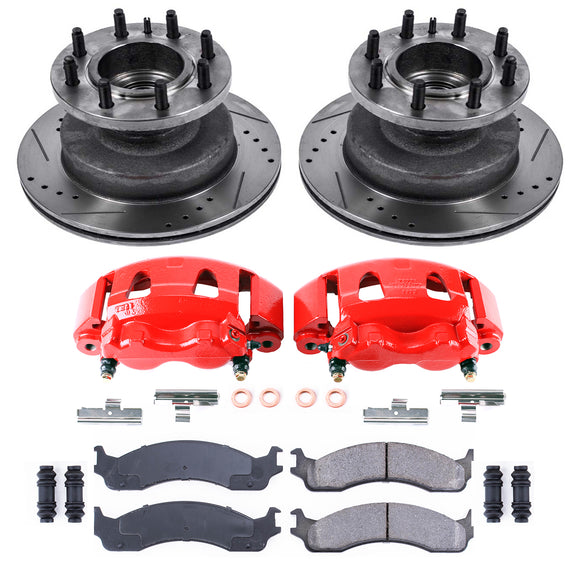 PowerStop Z23 Daily Driver Carbon-Fiber Ceramic Pads Drilled & Slotted Rotor & C