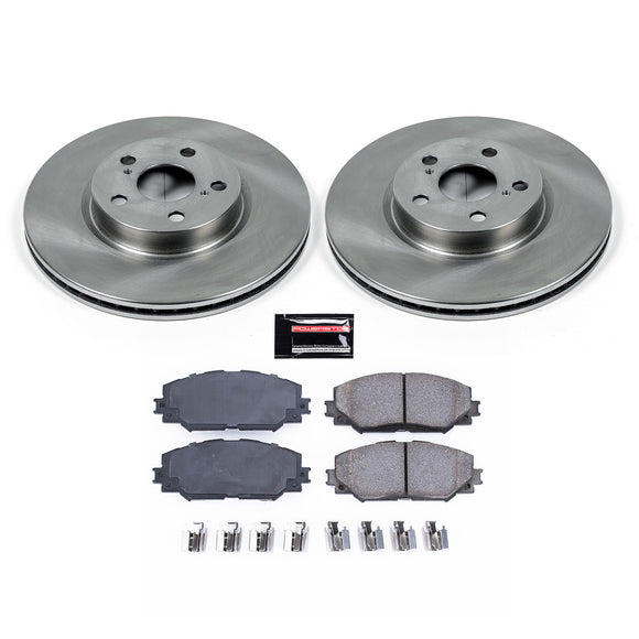 PowerStop OE Stock Replacement Low-Dust Ceramic Brake Pad and Rotor Kit