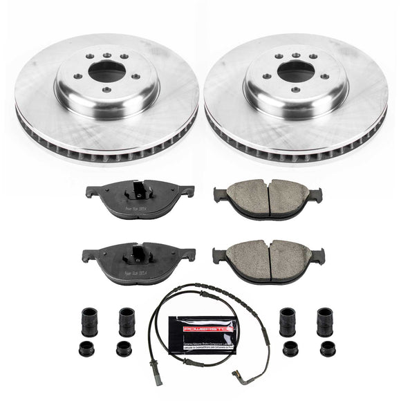 PowerStop OE Stock Replacement Low-Dust Ceramic Brake Pad and Rotor Kit