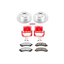 PowerStop Z36 Truck and SUV Ceramic Brake Pad, Drilled & Slotted Rotor, and Cali