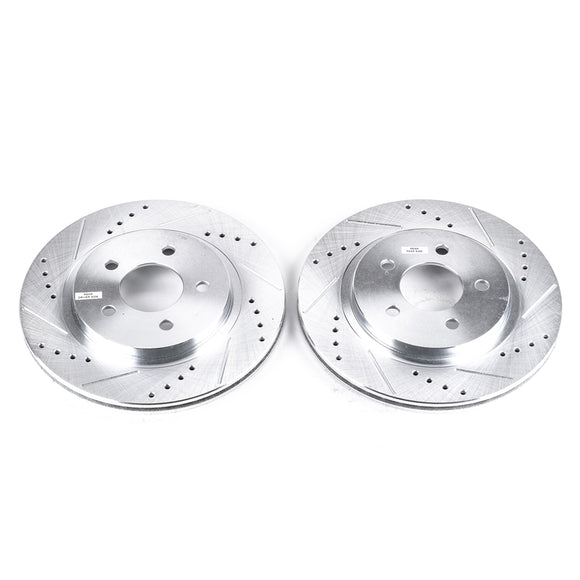 PowerStop Evolution Drilled & Slotted Zinc Plated Rotors (Pair)
