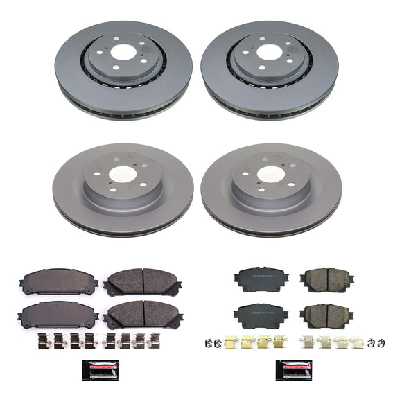 PowerStop Genuine Geomet Coated Rotor and Low-Dust Ceramic Brake Pad Kit