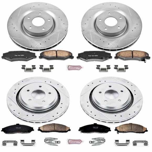 PowerStop Z23 Daily Driver Carbon-Fiber Ceramic Brake Pad and Drilled & Slotted