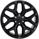 22" Replica CV98B fits Chevy Silverado 22x9 Satin Black