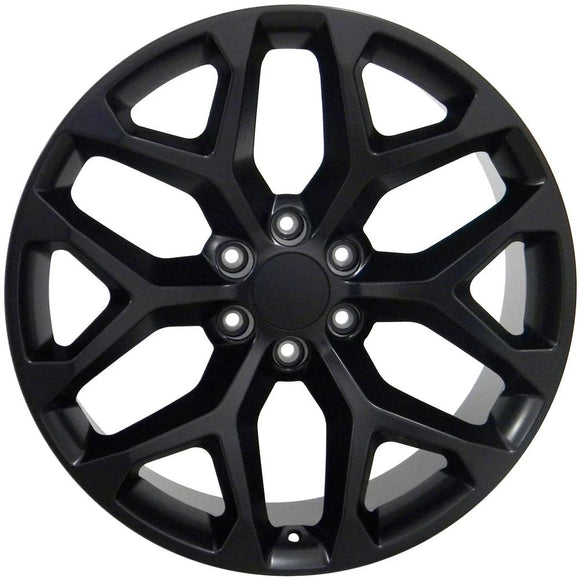 22" Replica CV98B fits Chevy Silverado 22x9 Satin Black