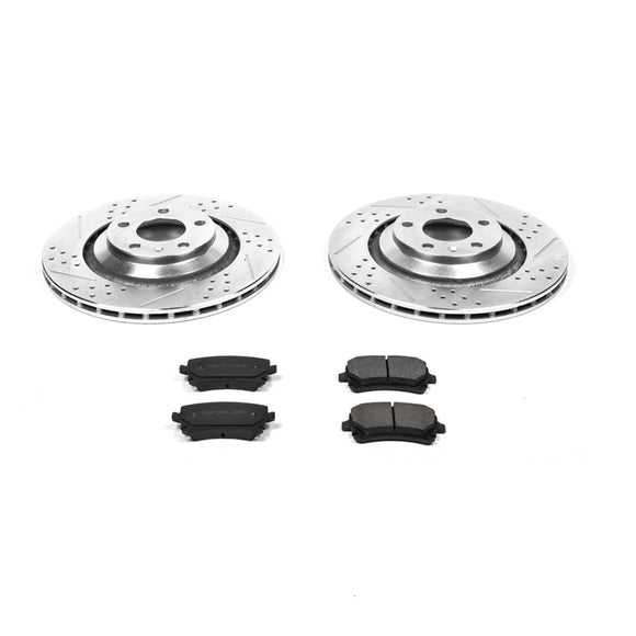 PowerStop Z23 Daily Driver Carbon-Fiber Ceramic Brake Pad and Drilled & Slotted