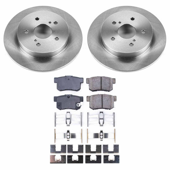PowerStop OE Stock Replacement Low-Dust Ceramic Brake Pad and Rotor Kit