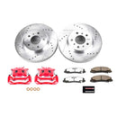 PowerStop Z26 Street Performance Ceramic Brake Pad, Drilled Slotted Rotor, and C