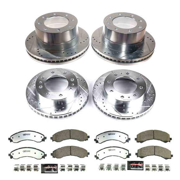 PowerStop Z36 Carbon-Fiber Ceramic Brake Pad with Drilled and Slotted Rotor Kit
