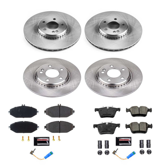 PowerStop OE Stock Replacement Low-Dust Ceramic Brake Pad and Rotor Kit