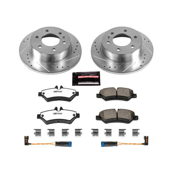 PowerStop Z36 Carbon-Fiber Ceramic Brake Pad with Drilled and Slotted Rotor Kit