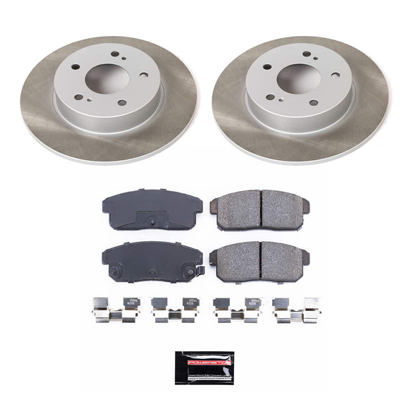 PowerStop Semi-Coated Rotor and Low-Dust Ceramic Brake Pad Kit